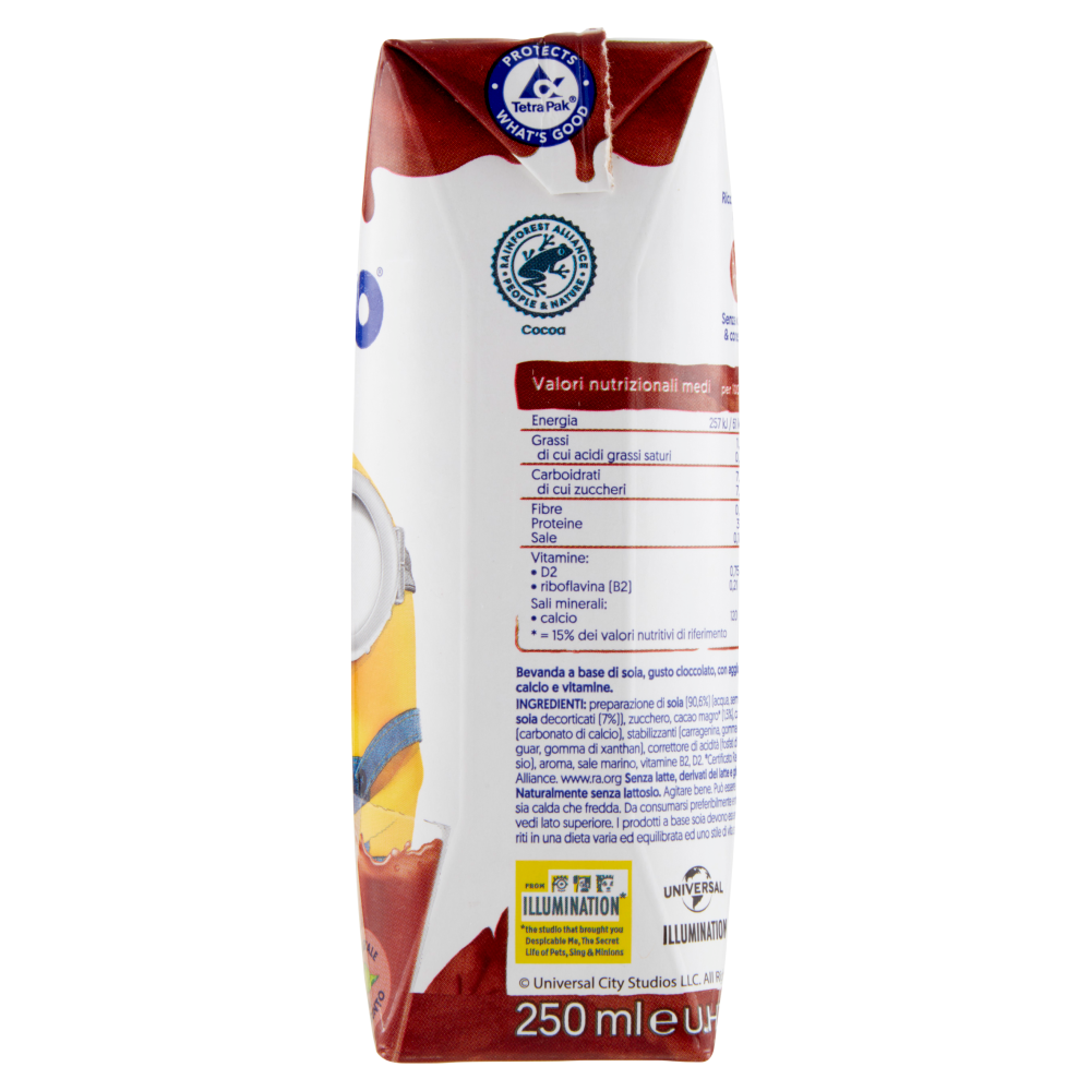ALPRO Minions, Bevanda Vegetale, Soia Gusto Cioccolato, No Lattosio, Basso in Grassi Saturi, 250 ml