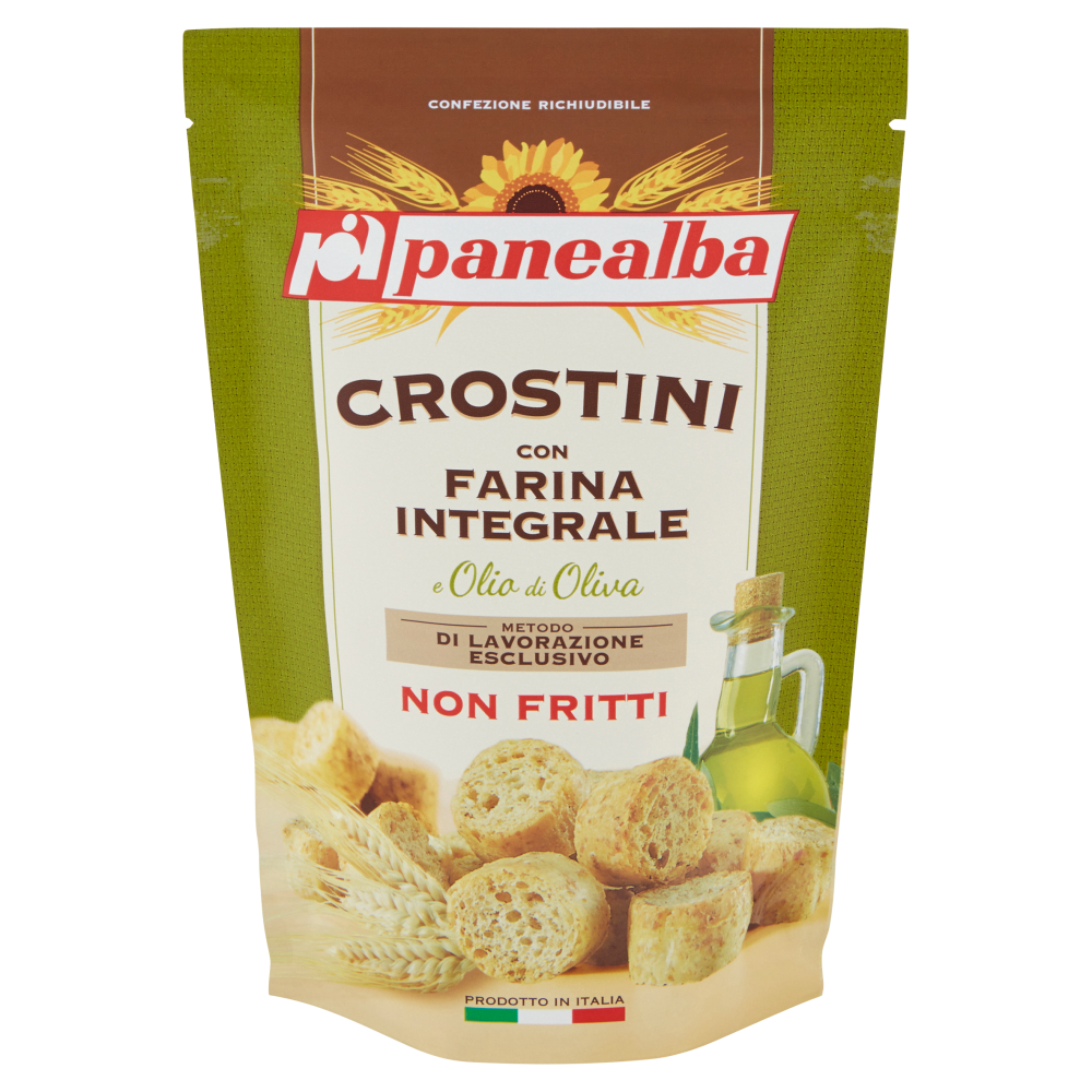 panealba Crostini con Farina Integrale e Olio di Oliva 80 g