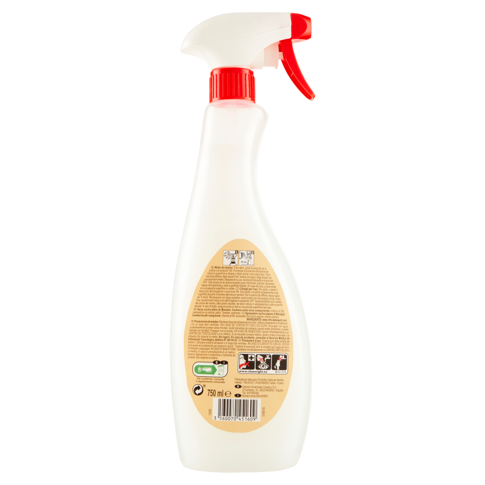 Carrefour Essential Sgrassatore Cucina con Sapone di Marseille 750 ML
