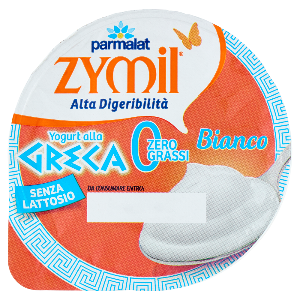 ZYMIL Alta Digeribilit&agrave; Senza Lattosio Yogurt alla Greca Zero Grassi Bianco 150g