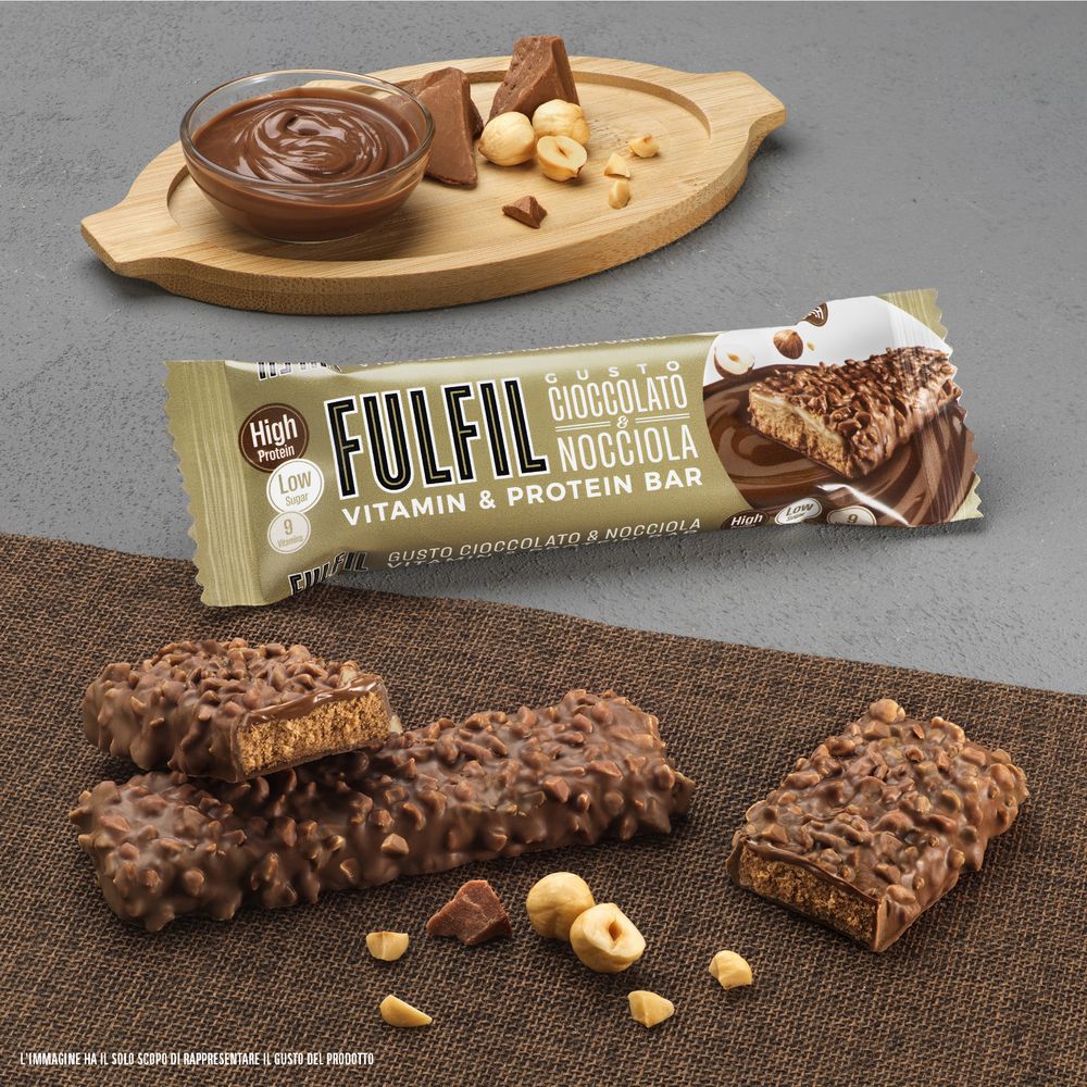 Fulfil Vitamin and Protein Bar Gusto Cioccolato e Nocciola 55 g