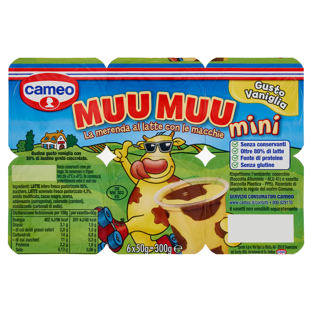 cameo Muu Muu mini Gusto Vaniglia 6 x 50 g