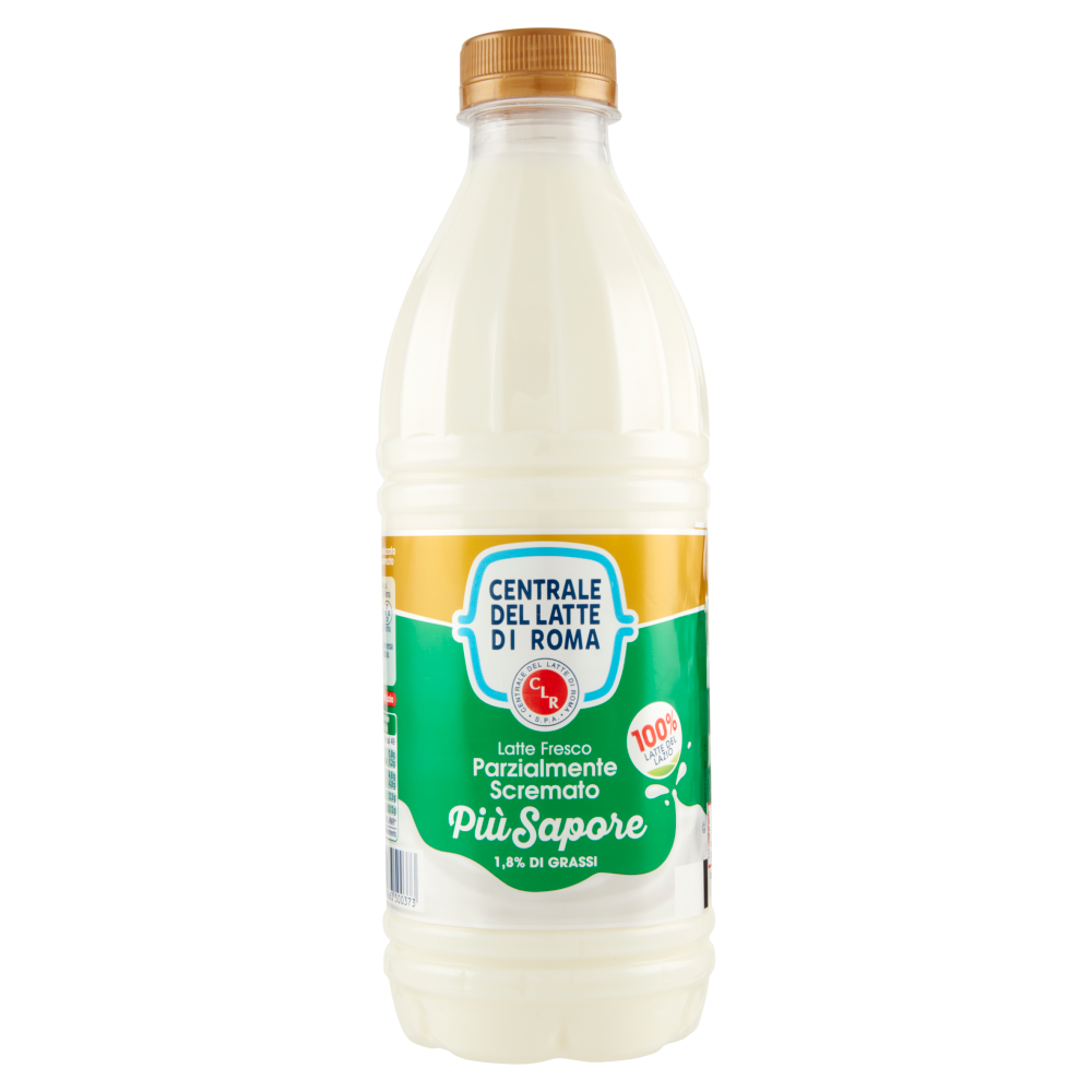 Centrale del Latte di Roma Latte Fresco Parzialmente Scremato Pi&ugrave; Sapore 1,8% di Grassi 1000 ml