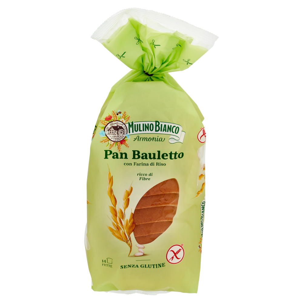 Mulino Bianco Pan Bauletto Senza Glutine Pane con Farina di Riso e Olio