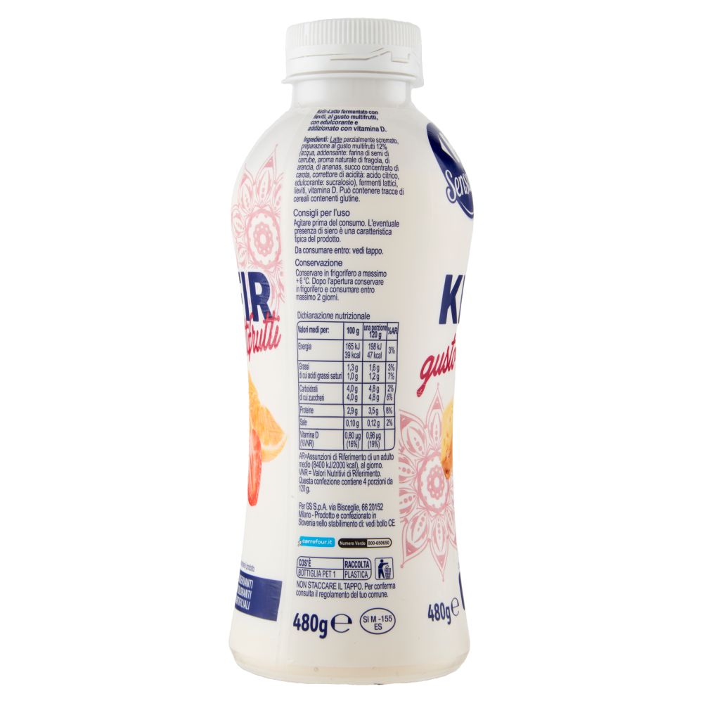 Carrefour Sensation Kefir gusto Multifrutti 480 g