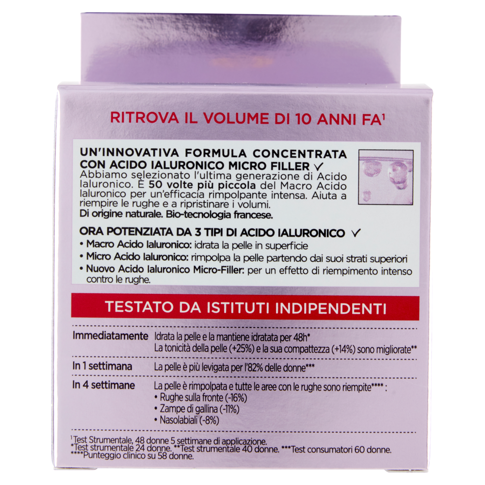 L'Oréal Paris Revitalift Filler, Azione Antirughe Rivolumizzante con Acido Ialuronico, 50 ml