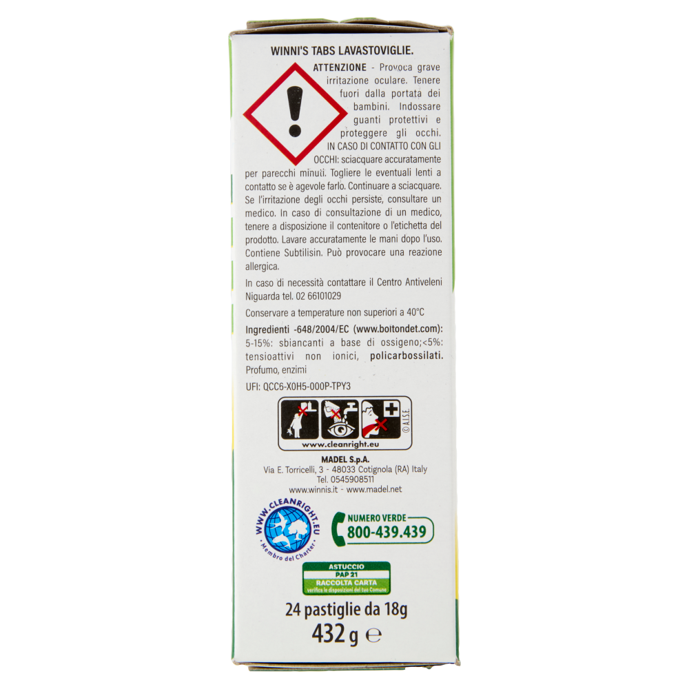 Winni's Tabs Lavastoviglie All in 1 24 x 18 g