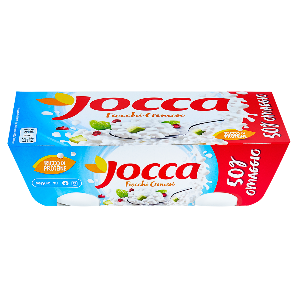 Jocca fiocchi di latte a base di formaggio fresco magro - 2x175g
