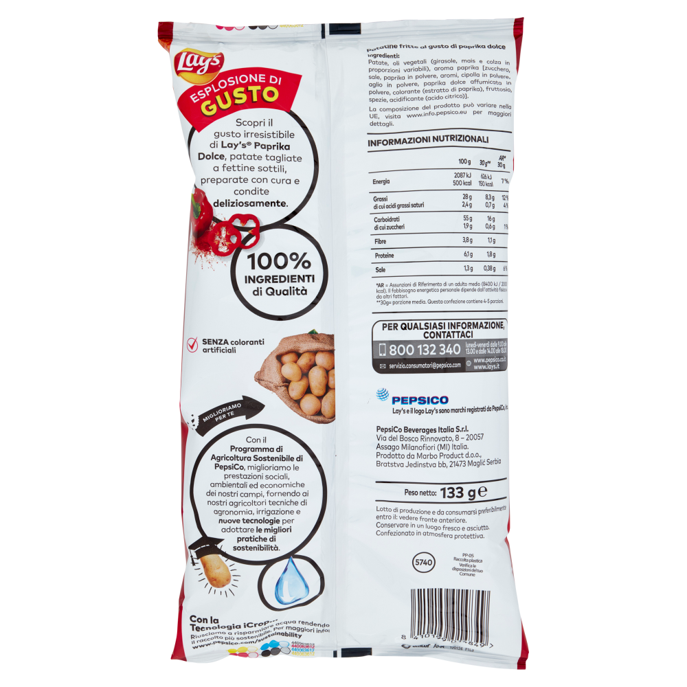 Lay's Gusto Paprika Dolce 133 g