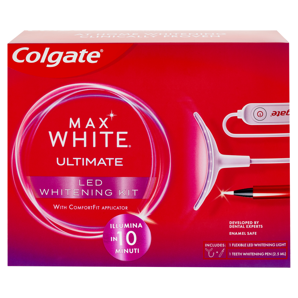 Colgate LED e siero sbiancante a casa Max White Ultimate Kit