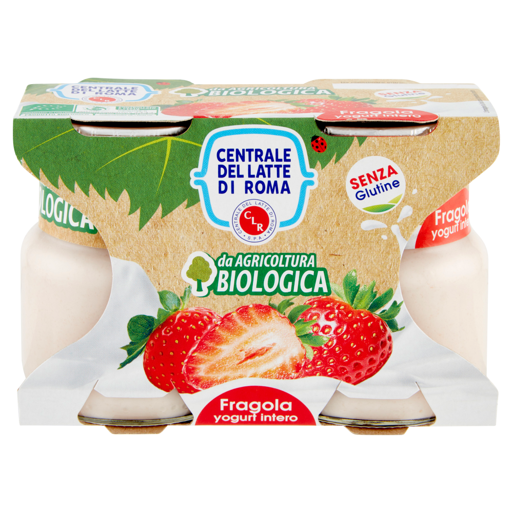 Centrale del Latte di Roma Fragola yogurt intero da Agricoltura Biologica 2 x 125 g