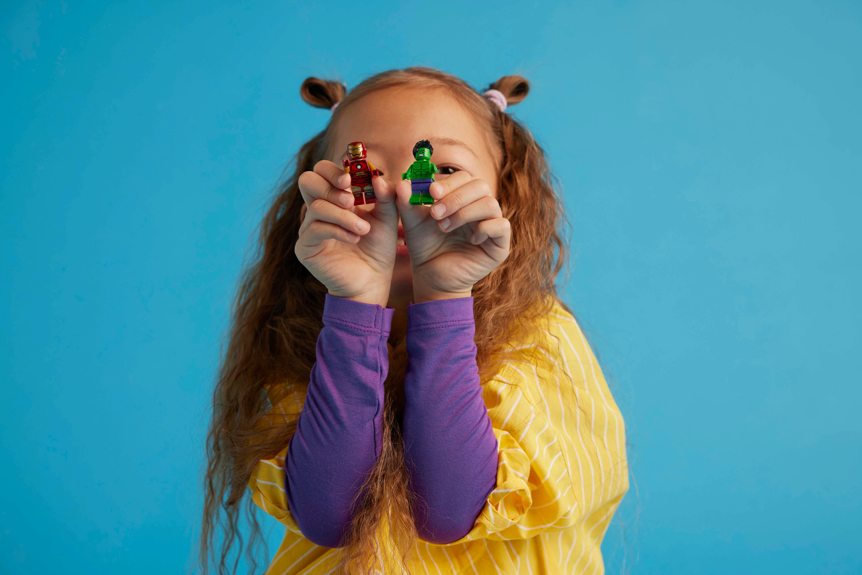 LEGO Iron Man con moto e The Hulk