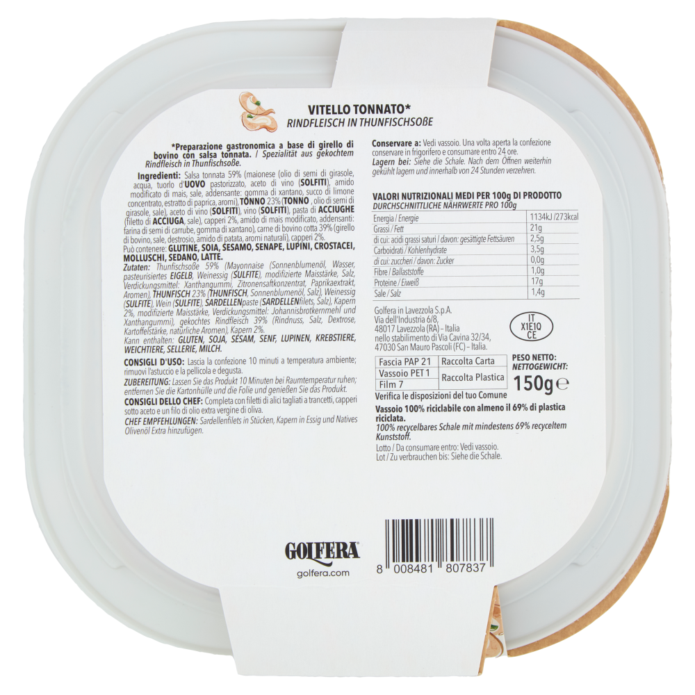Golfera Ben Fatto Vitello Tonnato* 150 g