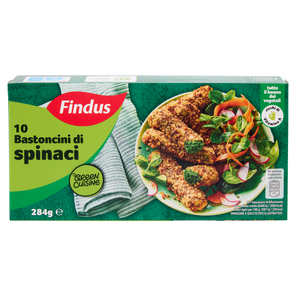 Findus Green Cuisine 10 Bastoncini di Spinaci 284 g