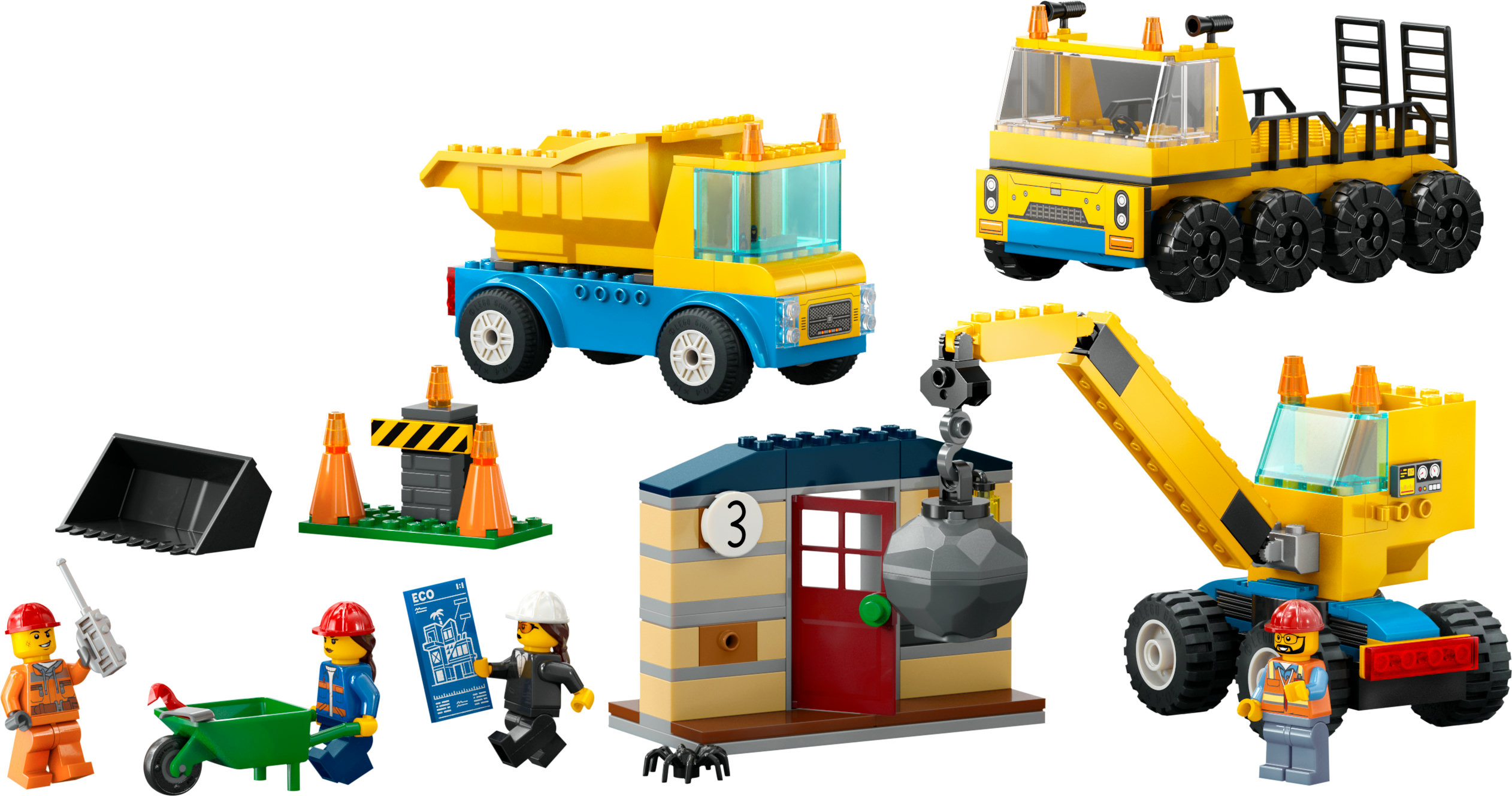 LEGO City Camion da cantiere e gru con palla da demolizione