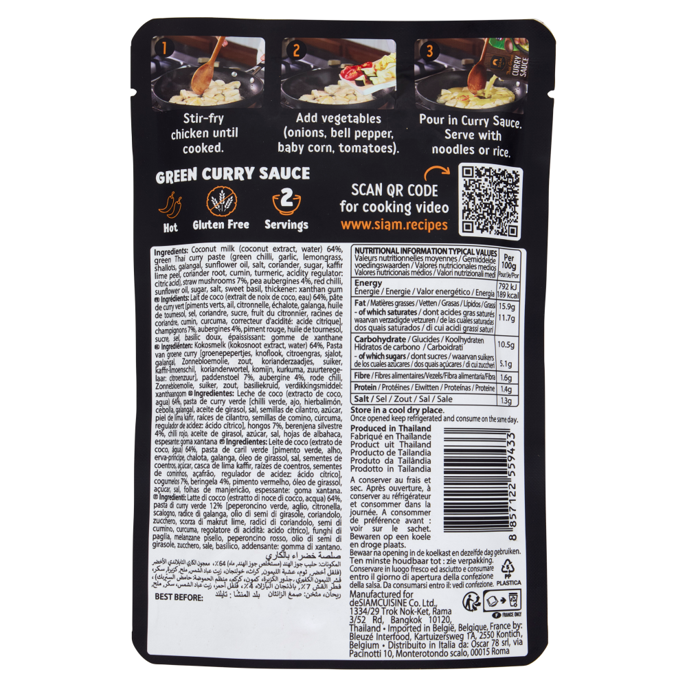 Siam Thai Green Curry Sauce 200 g
