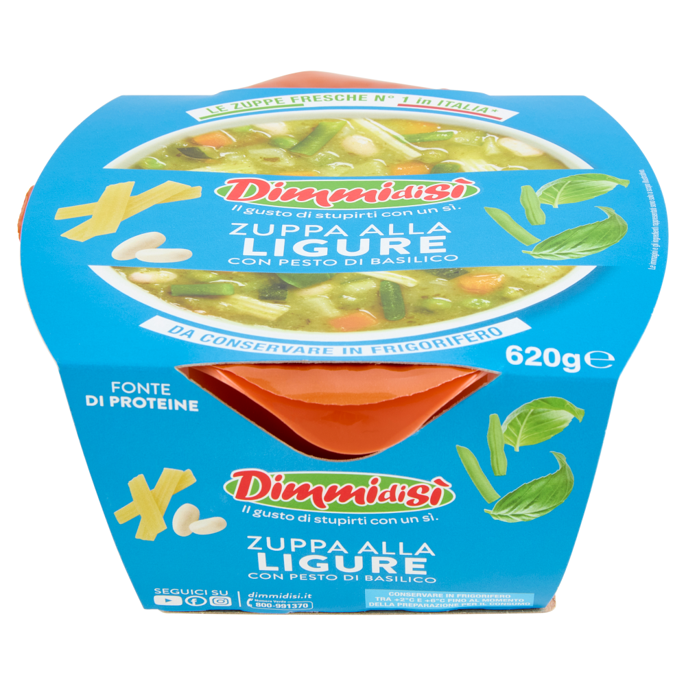 DimmidiSì le Zuppe fresche Zuppa alla Ligure con Basilico Fresco Senza Aglio 620 g Carrefour