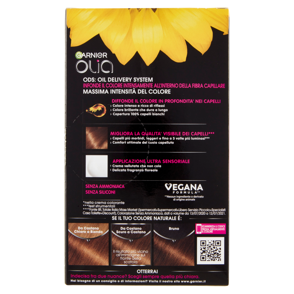 Garnier Olia Tinta Capelli, Senza Ammoniaca, Goldlight brown 63