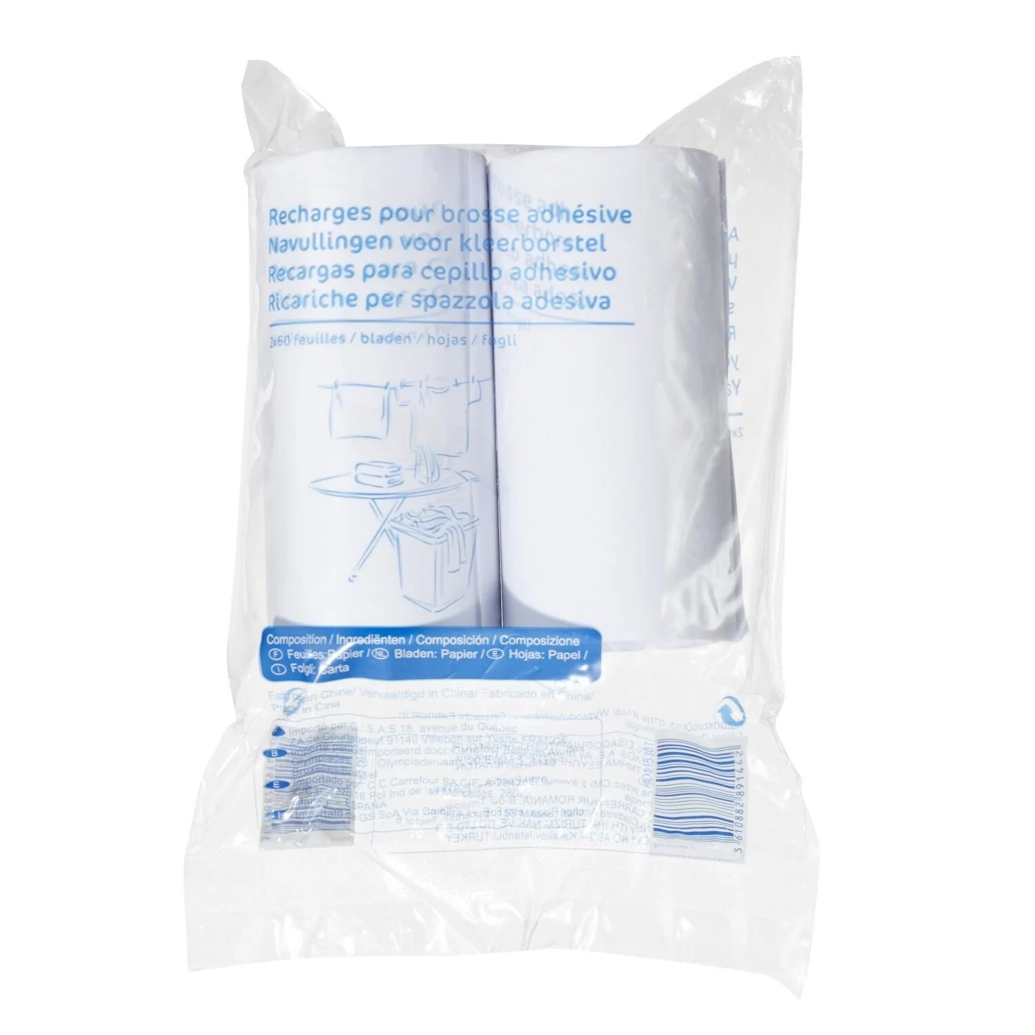 Carrefour Ricambi spazzola adesiva 2X60F