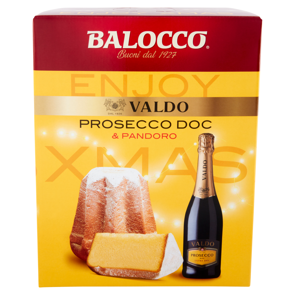 Balocco Enjoy Xmas il Pandoro 750 g & Valdo Prosecco DOC Extra Dry 75 cl