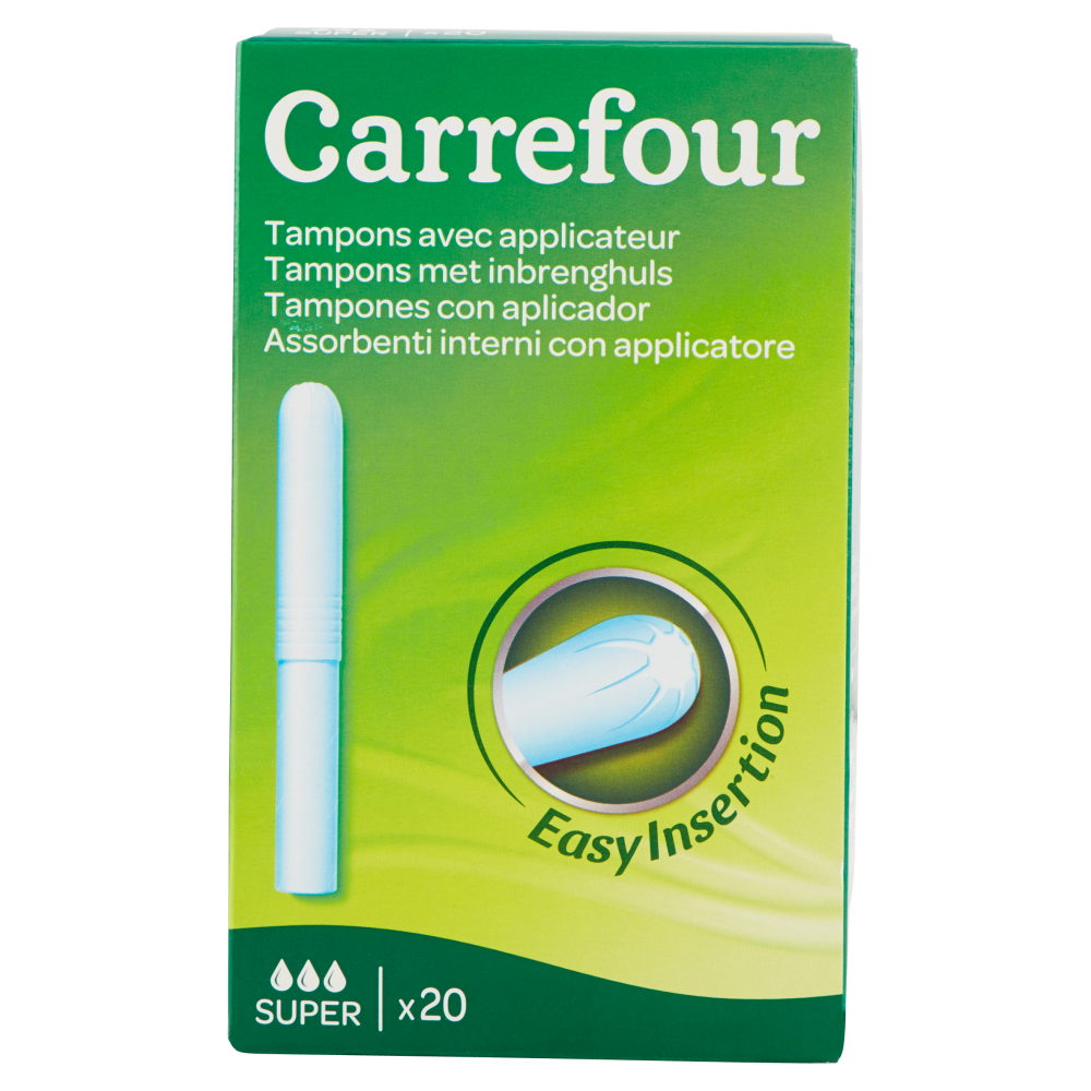 Carrefour Assorbenti interni con applicatore Super 20 pz