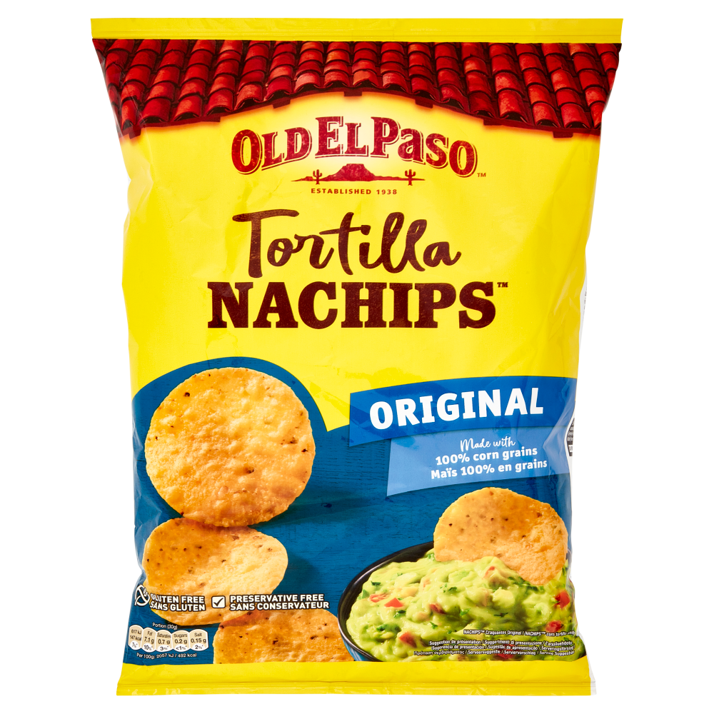 Old El Paso Tortilla Nachips Original 185 g