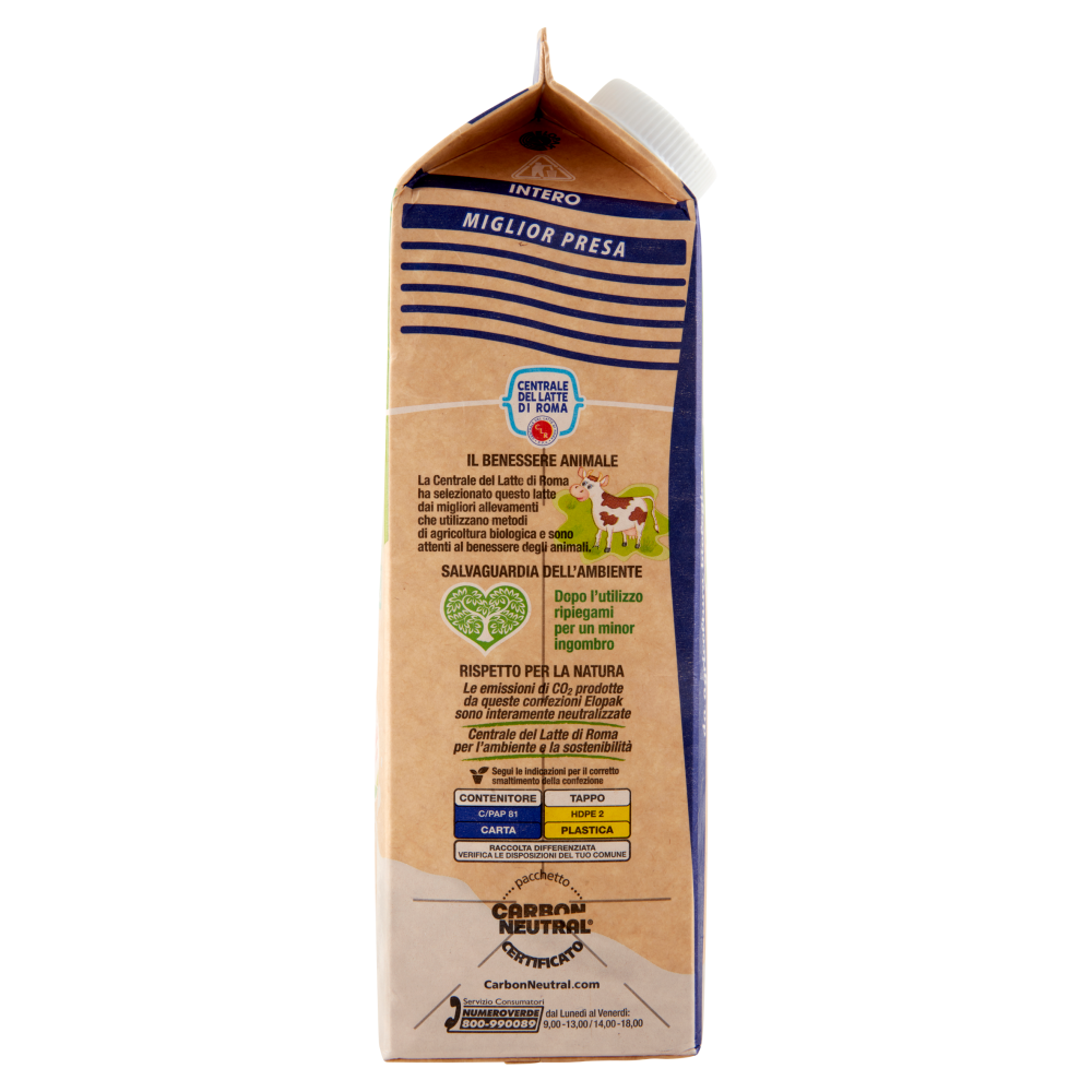 Centrale del Latte di Roma Intero da Agricoltura Biologica 1000 ml