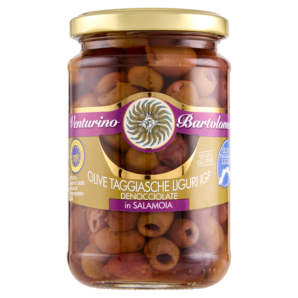 Venturino Bartolomeo Olive Taggiasche Liguri IGP Denocciolate in Salamoia 290 g