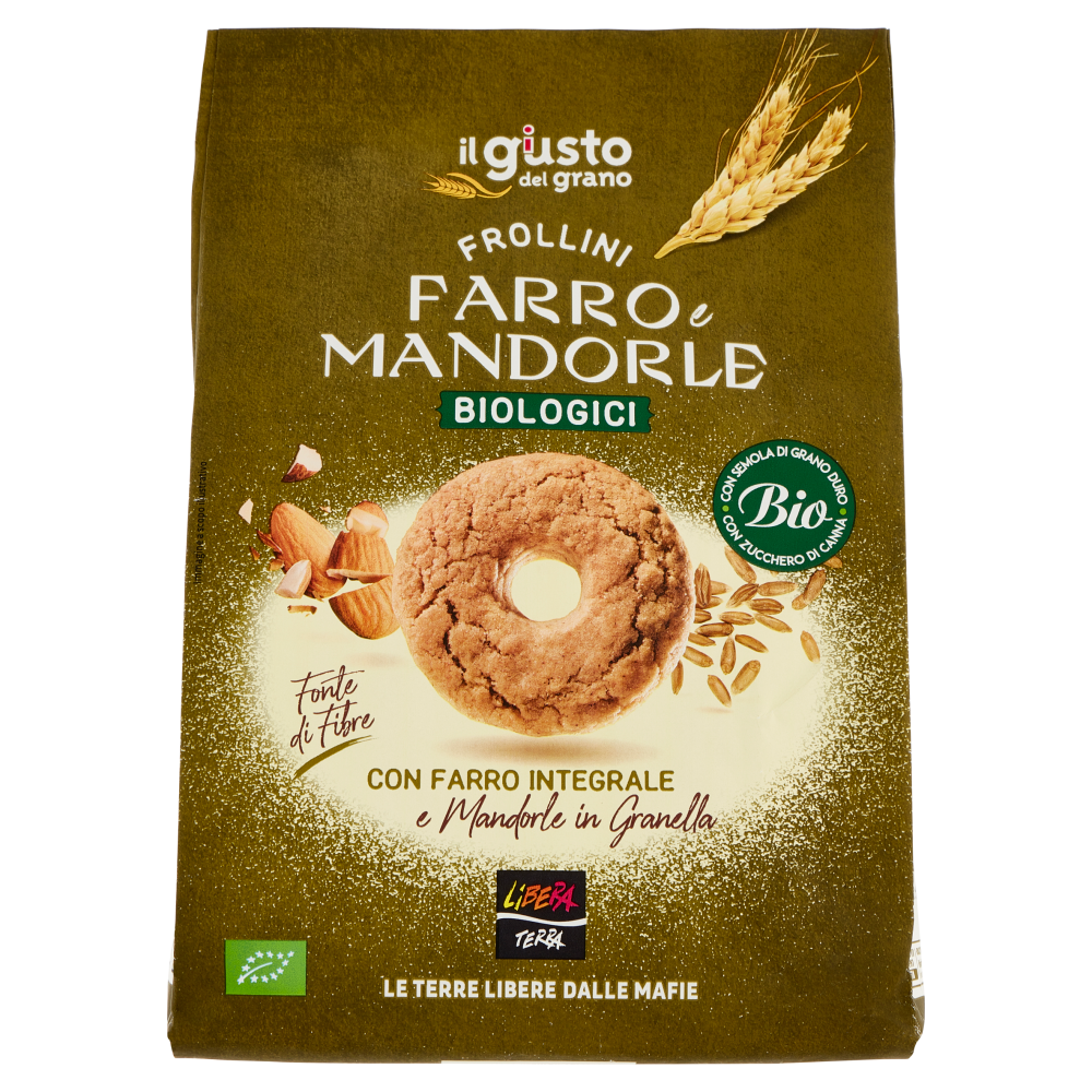 Libera Terra il giusto gusto del grano Frollini Farro e Mandorle Biologici 300 g