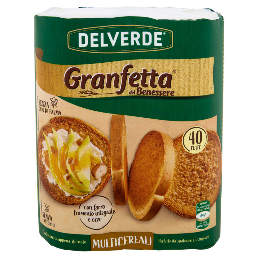 Delverde Granfetta del Benessere Multicereali 40 Fette 300 g