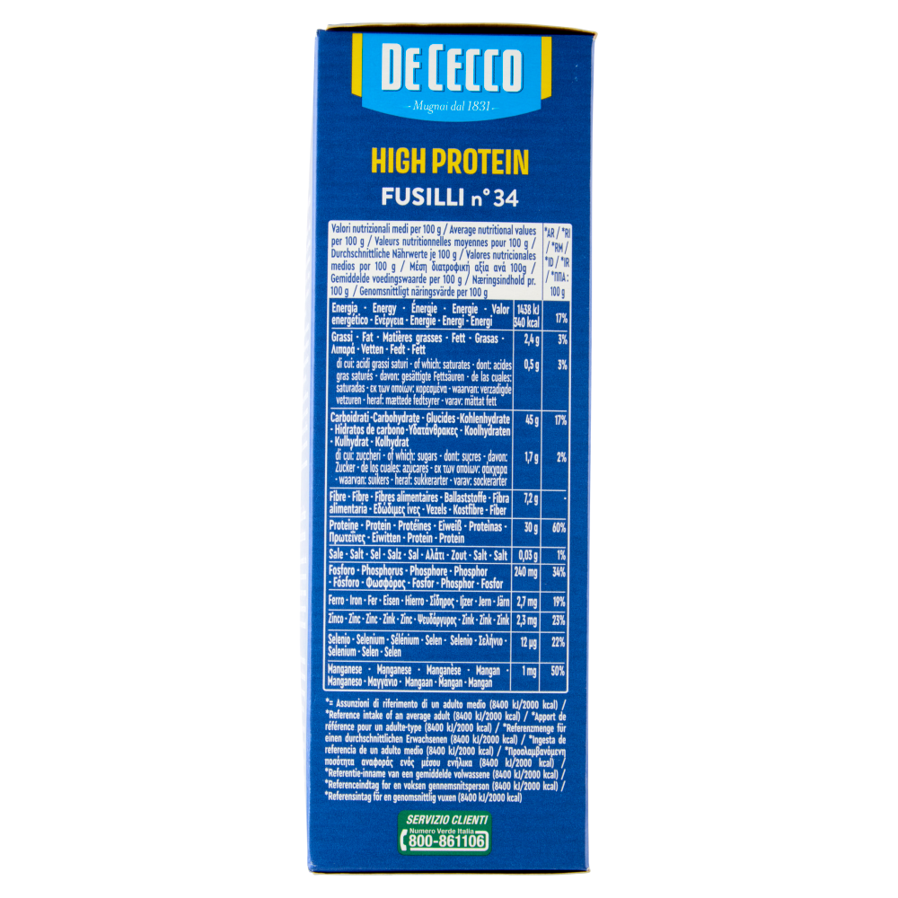 PDe Cecco High Protein Fusilli n° 34 400 g