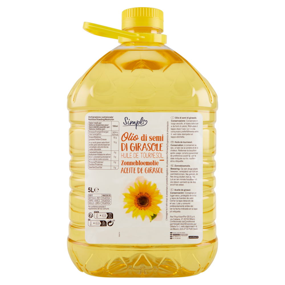 Simpl Olio di semi di Girasole 5 L