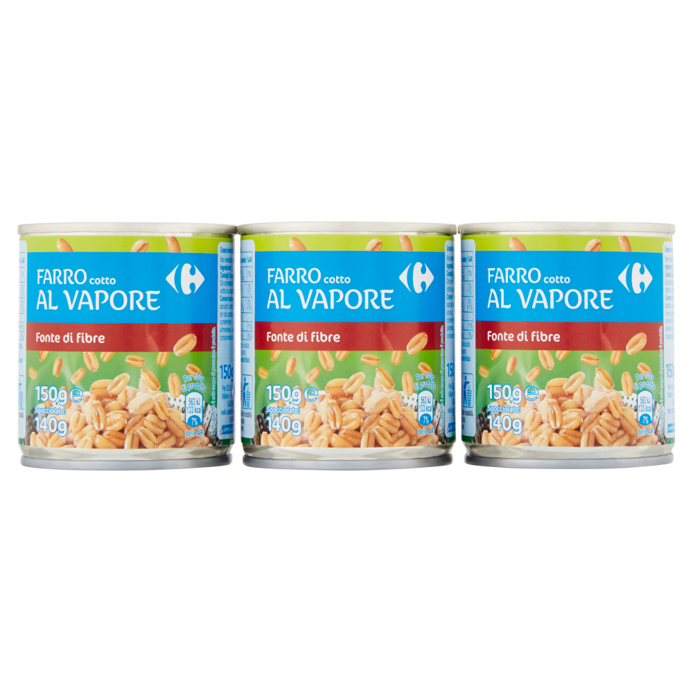 Carrefour Farro cotto al Vapore 3 x 150 g