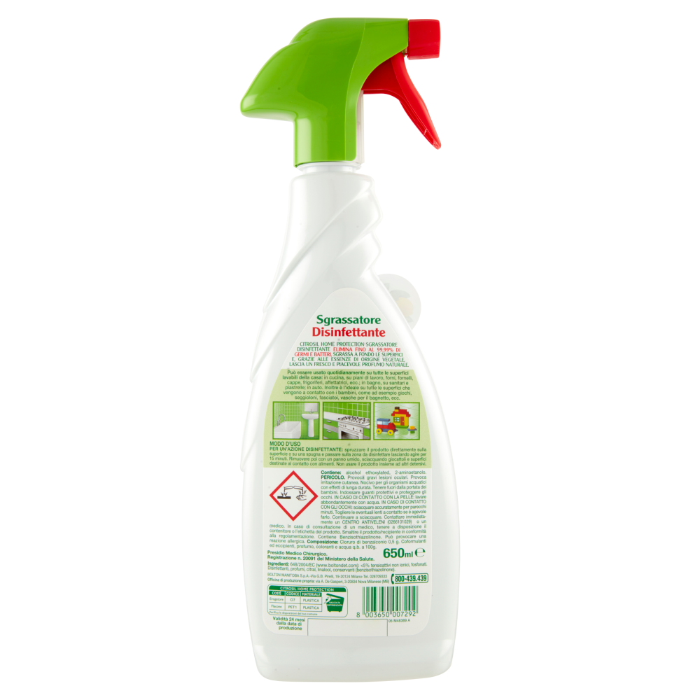 Citrosil Home Protection - Sgrassatore Disinfettante, 650 ml