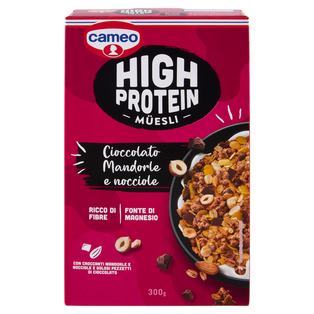 cameo High Protein M&uuml;esli Cioccolato Mandorle e nocciole 300 g