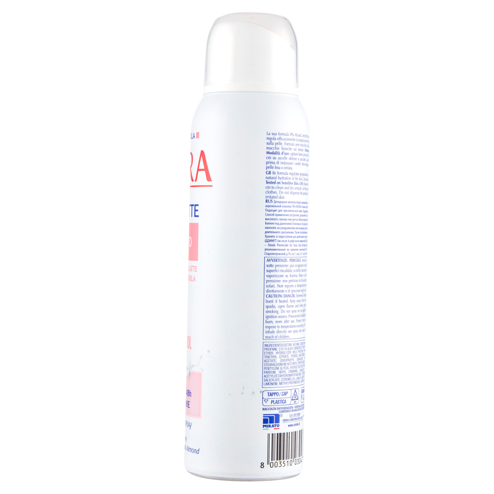 Nidra Deolatte Delicato con Proteine del Latte e Latte di Mandorla Deodorante Spray 150 mL