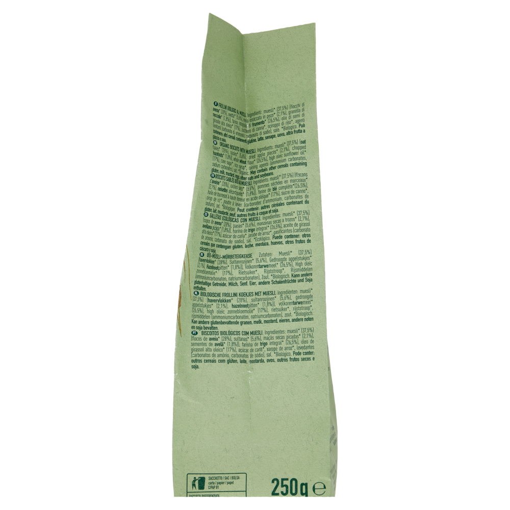 alce nero Frollini con Muesli e Fiocchi di Avena 250 g