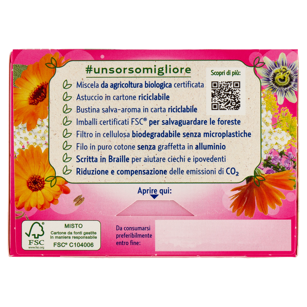 Pompadour Le Tisane Ciclo Sereno con Calendula e Achillea* 16 x 2 g