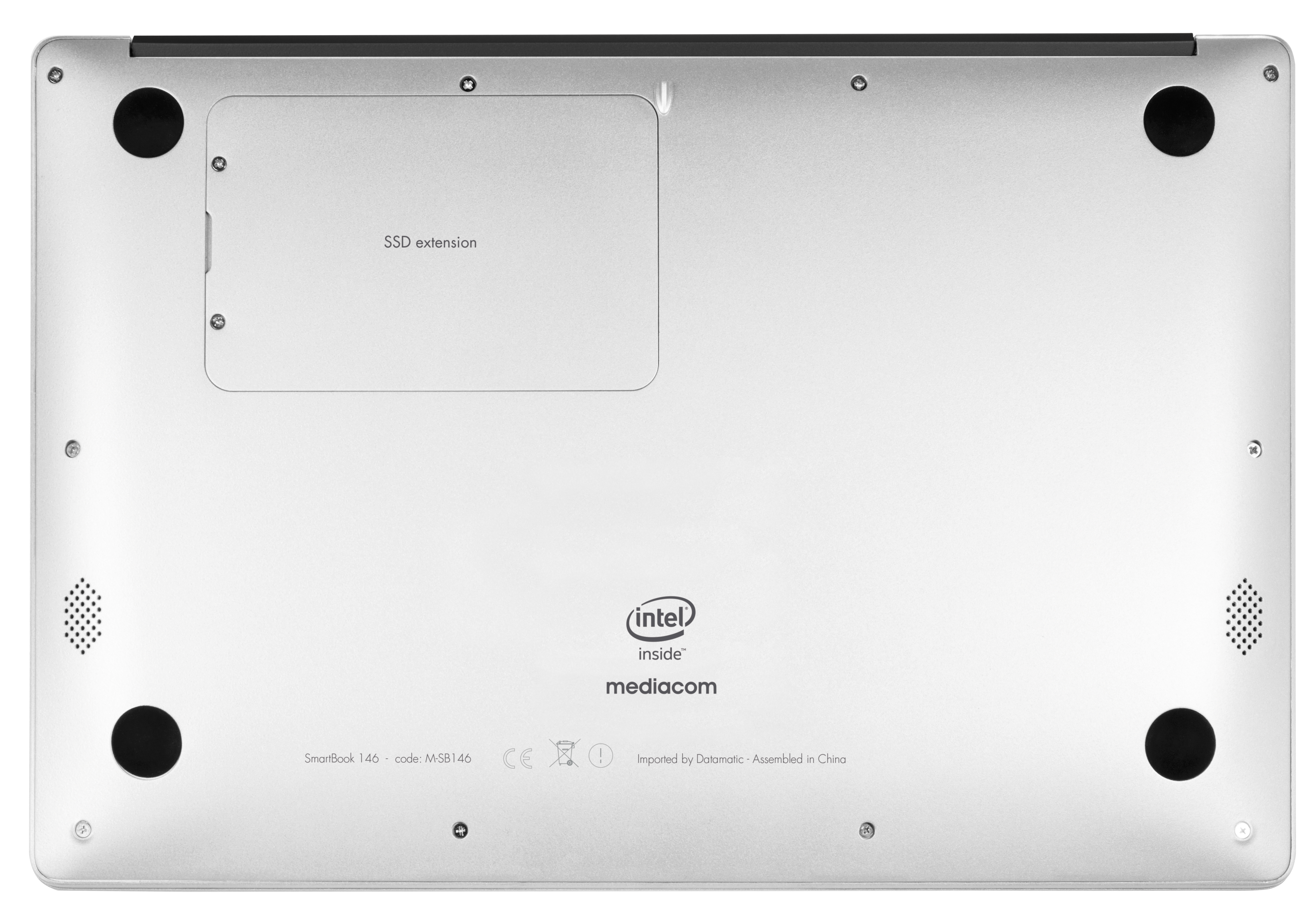 Mediacom M-SB146 laptop Intel® Celeron® N3350 Computer portatile 35,6 cm (14") Full HD 4 GB LPDDR4-SDRAM 64 GB Flash Windows 10 Home Nero, Argento