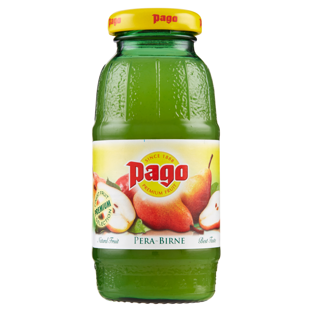 PAGO Succo di Frutta, PERA NETTARE, Bottiglia Vetro Monodose 20 cl