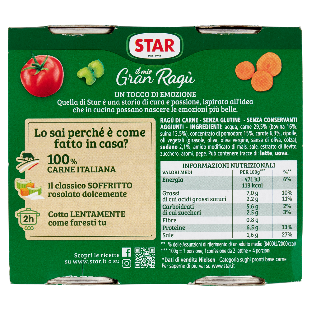 Star il mio Gran Ragù Classico 2 x 180 g