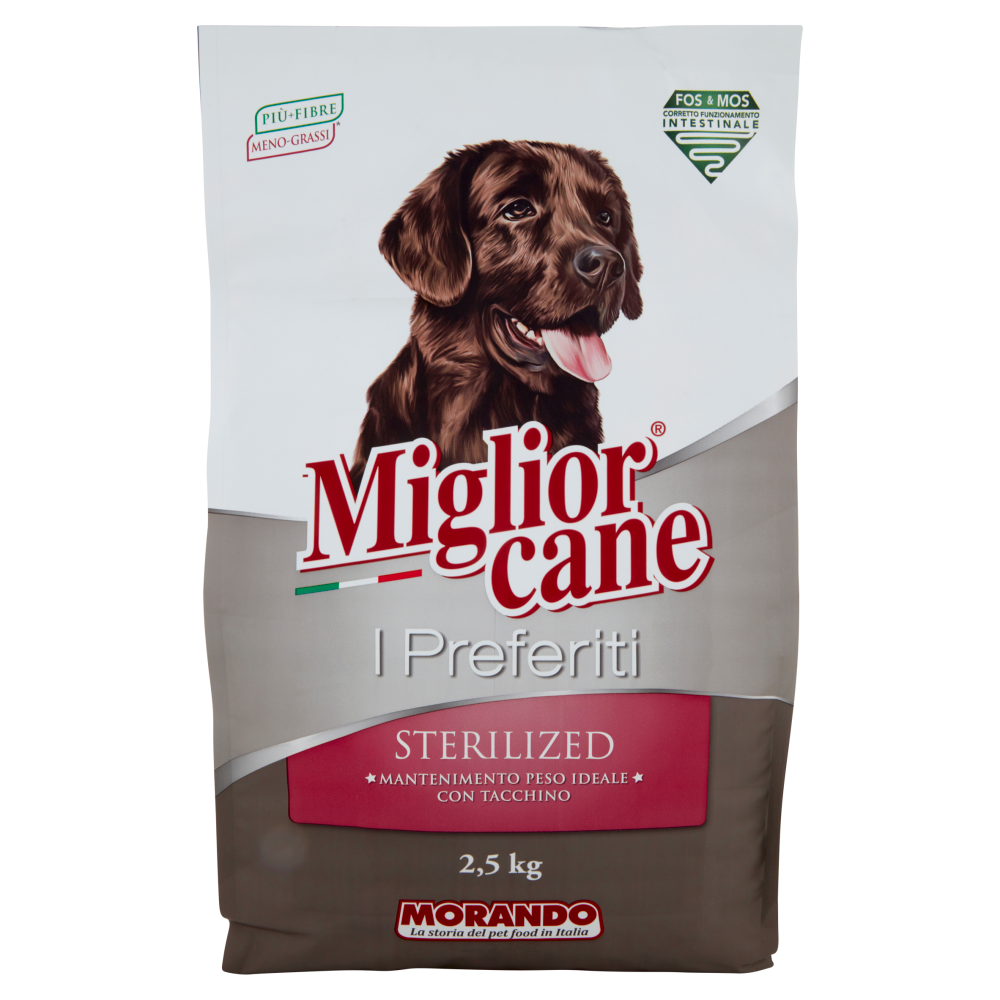 Migliorcane I Preferiti Sterilized Mantenimento Peso Ideale con Tacchino 2,5 kg