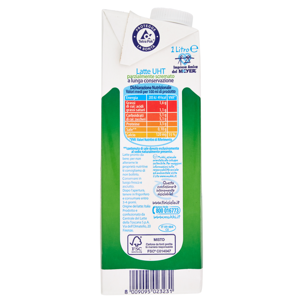 Mukki il Latte parzialmente scremato 1 Litro