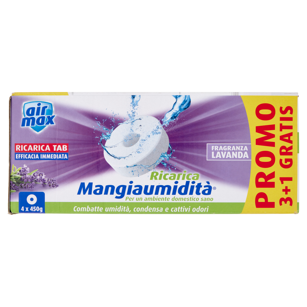 air max Mangiaumidità Ricarica Tab Fragranza Lavanda 4 x 450 g