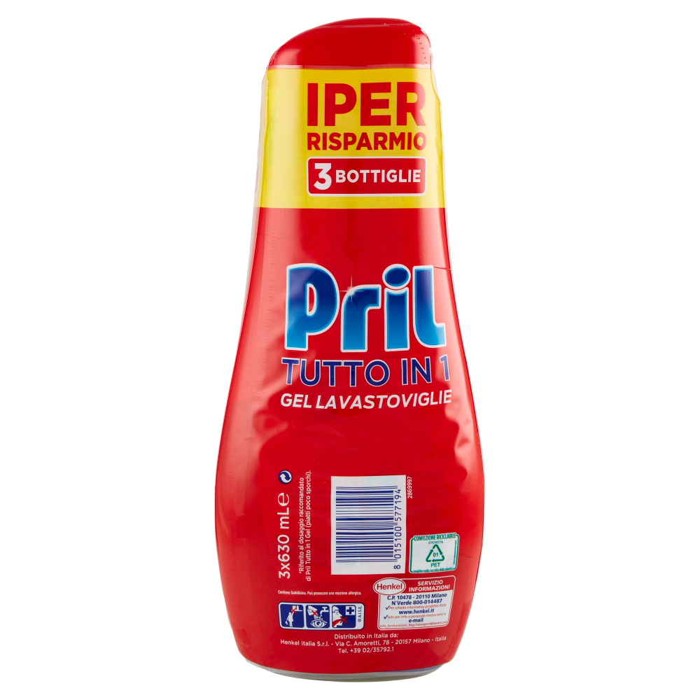PRIL Tutto in 1 Gel Limone 3x630ml