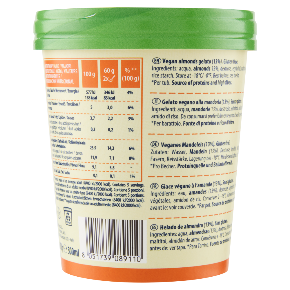 Yulty Vegan Almond Artisanal Gelato 300 g