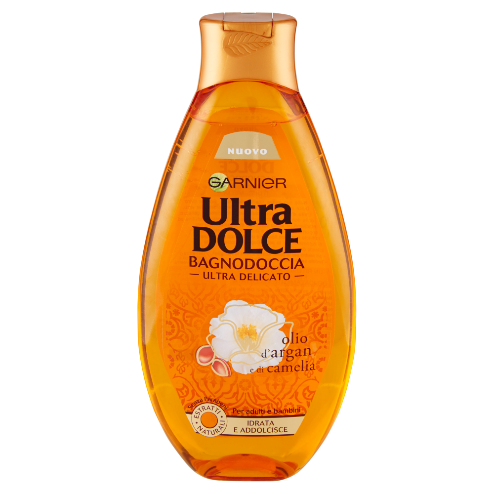 Garnier Ultra Dolce olio d'argan e di camelia Bagnodoccia Ultra Delicato 500 ml