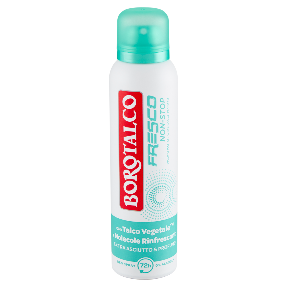 Borotalco Fresco Non-Stop Profumo di Cristalli Marini Deo Spray 150 ml