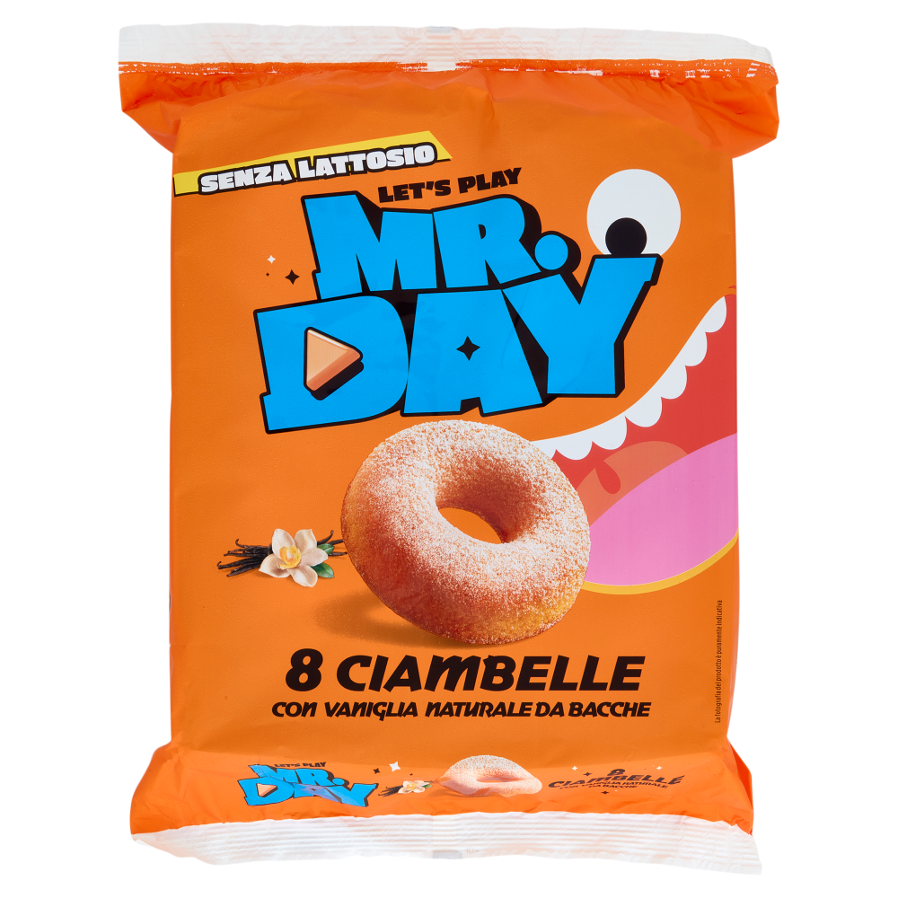 Mr.Day 8 Ciambelle con Vaniglia Naturale da Bacche 8 x 40 g