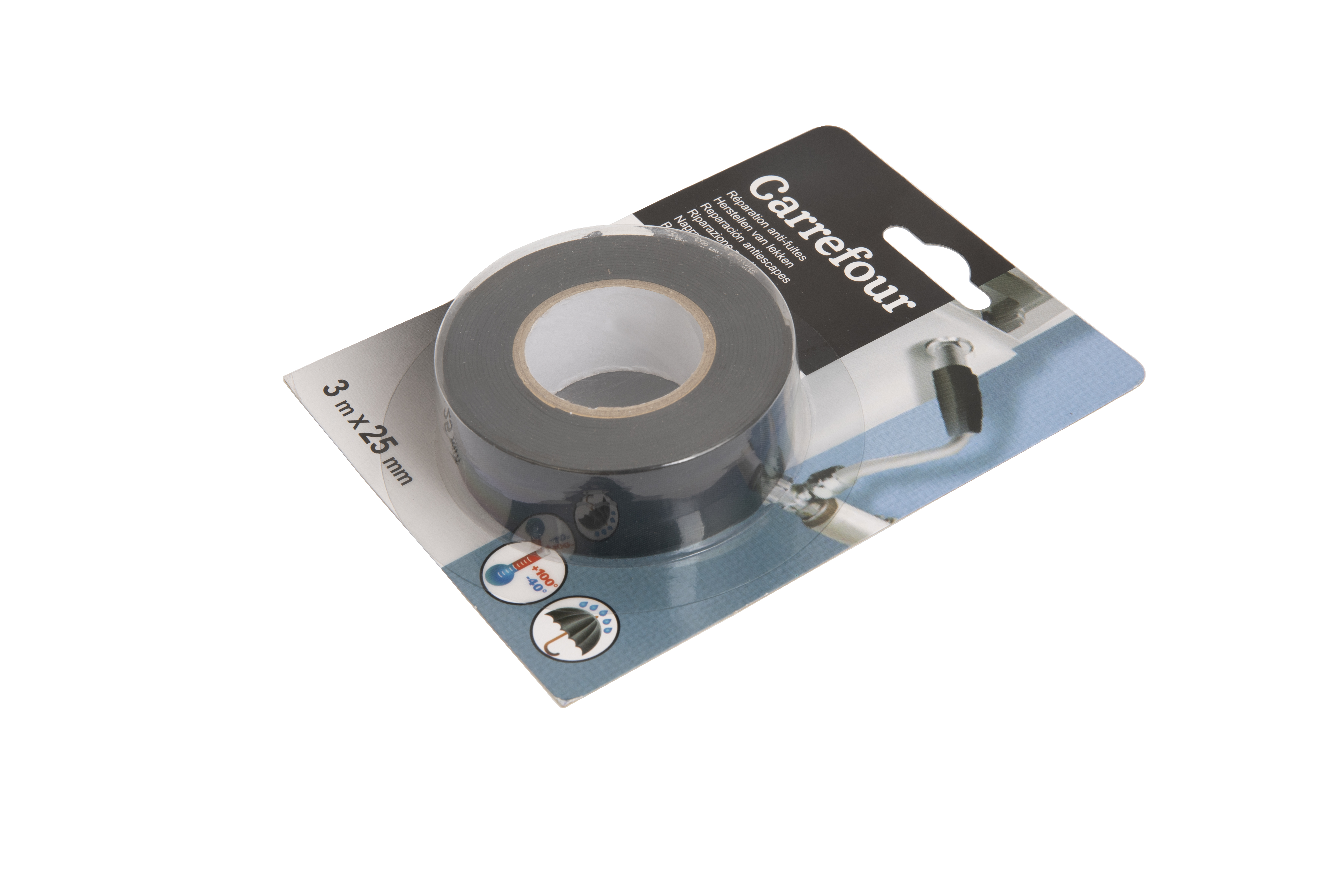 Carrefour Nastro riparazione nero 3x25
